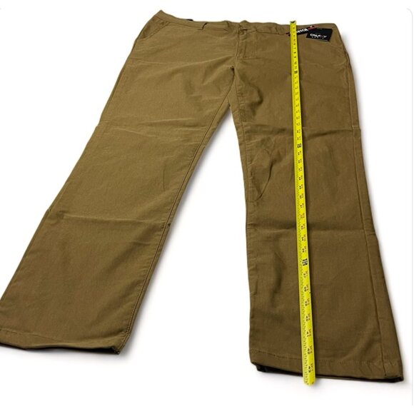 Galaxy By Harvic Women's Stretch Pants 36/32 Rayon/Nylon/Spandex Blend, Khaki - Picture 7 of 10